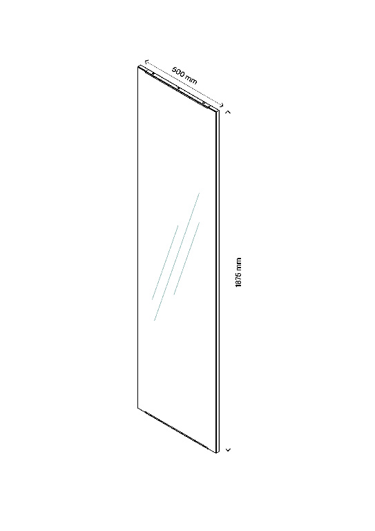 Front usa cu oglinda, W50Xh187  GoodHome Atomia