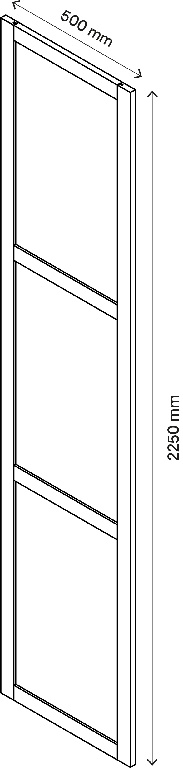 Usa dressing, sticla, alb, W50Xh225 GoodHome Atomia