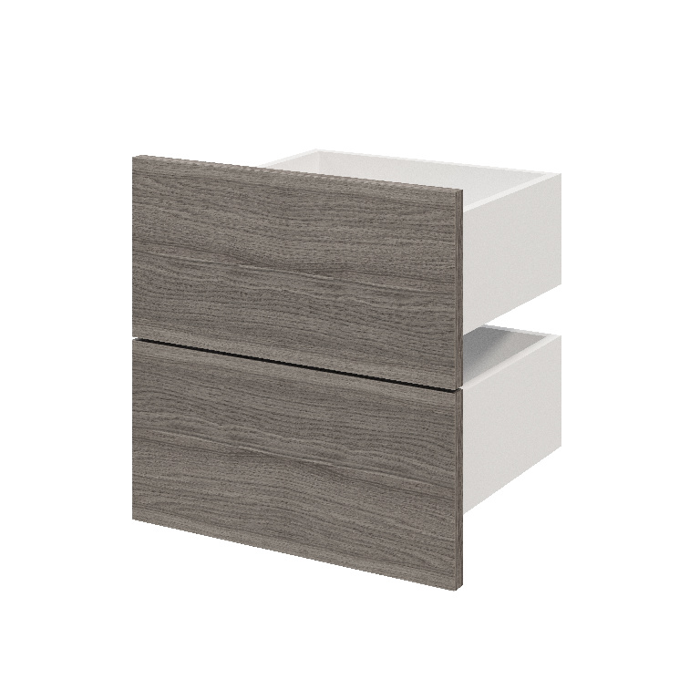 Sertar exterior, 35 x 37 cm Gri stejar 2 bucati  GoodHome Atomia