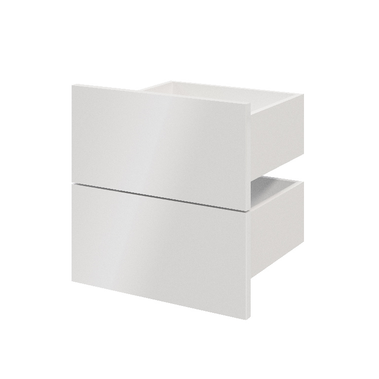 Sertar exterior, 35 x 37 cm, Alb set 2 bucati  GoodHome Atomia