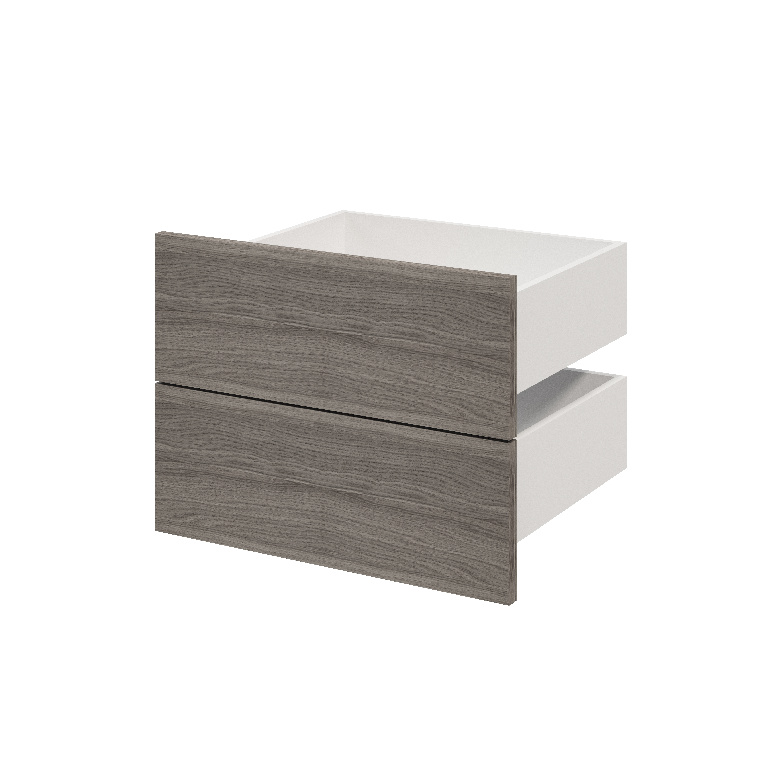 Sertar exterior, 45 x 50 cm Gri stejar 2 bucati GoodHome Atomia