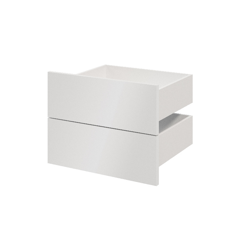Sertar exterior, 45 x 50 cm, Alb set 2 bucati  GoodHome Atomia