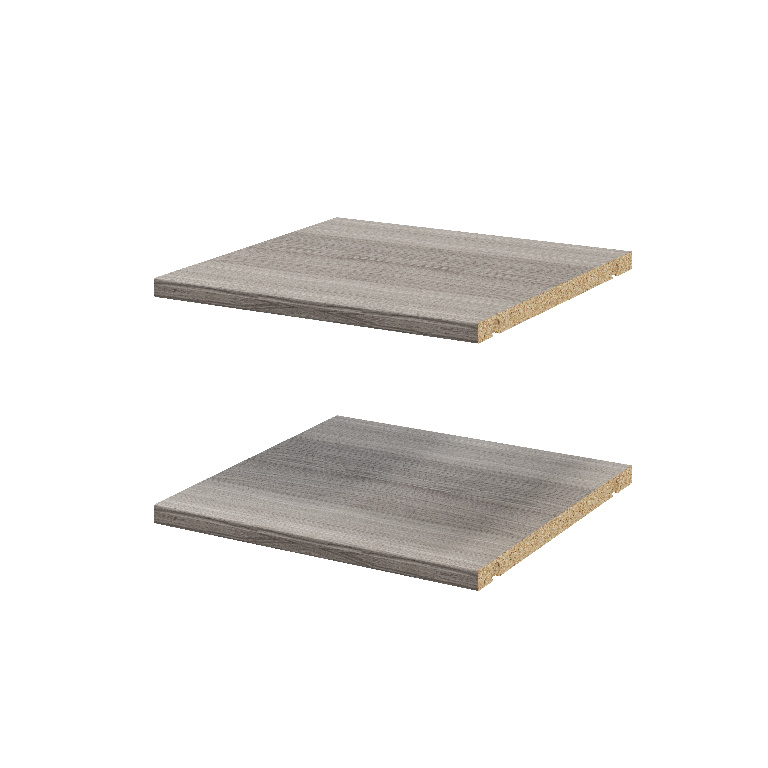 Pachet 2 rafturi, gri stejar, 37 x 35 cm  GoodHome Atomia