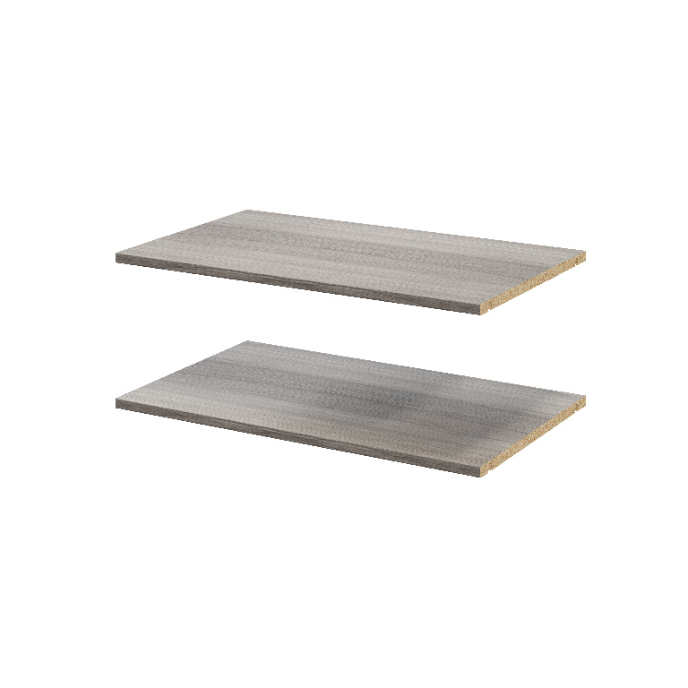Pachet 2 rafturi, gri stejar, 75 x 45 cm GoodHome Atomia
