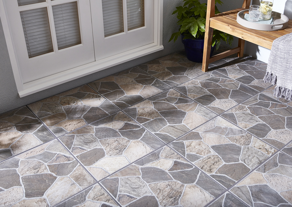 Gresie Exterior, Gri, Portelan, 45 x 45 cm, suprafata 1,215 mp GoodHome Piazza