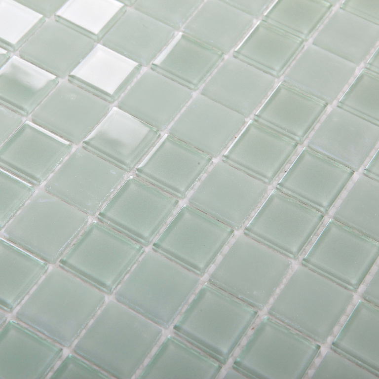 Mozaic interior, verde, sticla, patrat, 30 x 30 cm x 4 mm  Glina