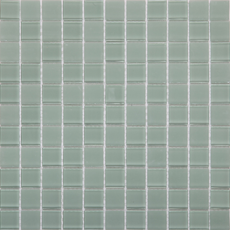 Mozaic interior, verde, sticla, patrat, 30 x 30 cm x 4 mm  Glina