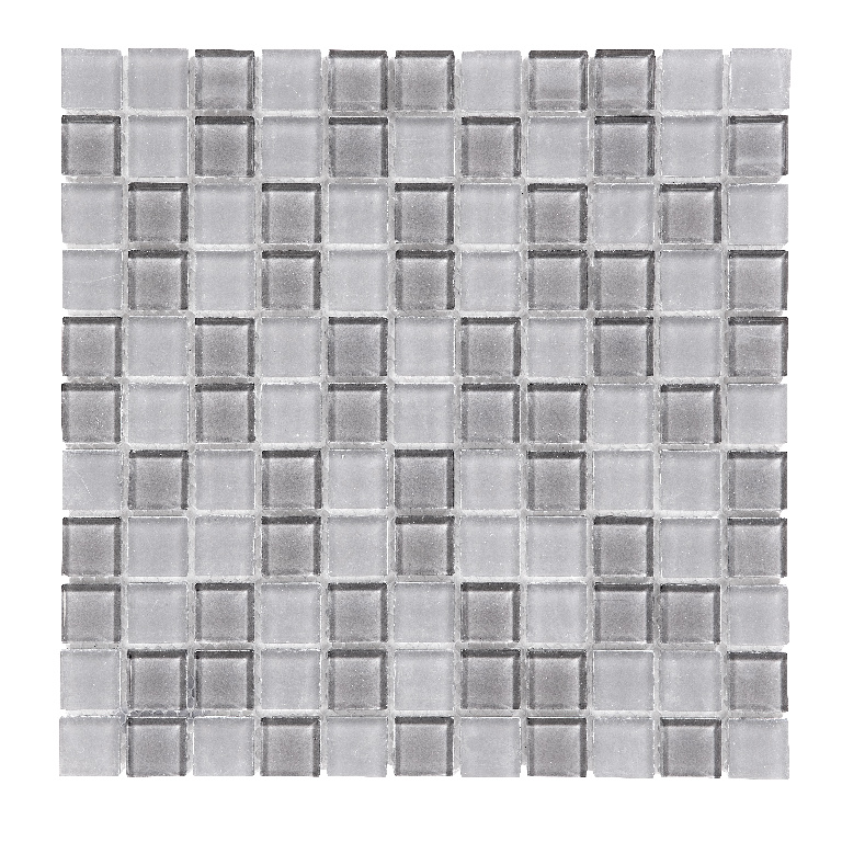 Mozaic interior, gri, sticla, patrat, 30 x 30 cm x 4 mm Glina