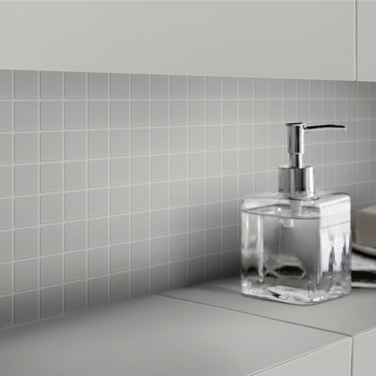 Mozaic interior, gri, sticla, patrat, 30 x 30 cm x 4 mm  GoodHome Plain
