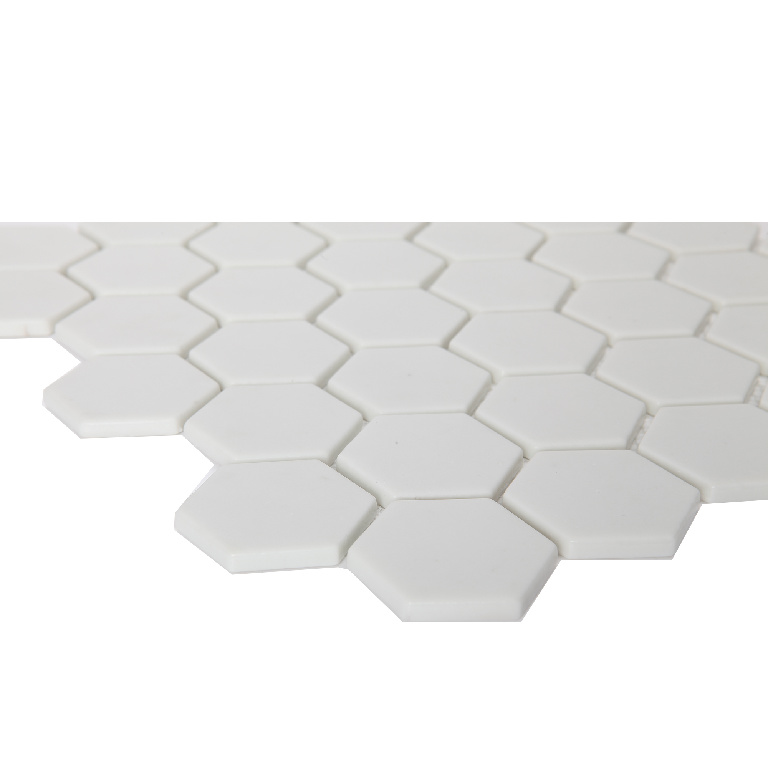 Mozaic interior, alb, sticla, patrat, 30 x 30 cm x 6 mm  GoodHome Plain