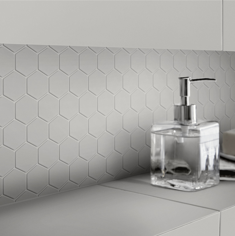 Mozaic interior, gri, sticla, patrat, 30 x 30 cm x 6 mm GoodHome Plain
