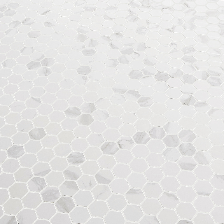 Mozaic portelanat decorativ GoodHome Ultimate Marble, 30x30 cm, alb