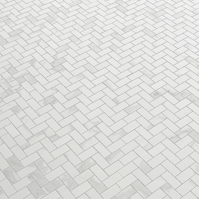 Mozaic portelanat decorativ GoodHome Ultimate Marble, 30x30 cm, alb