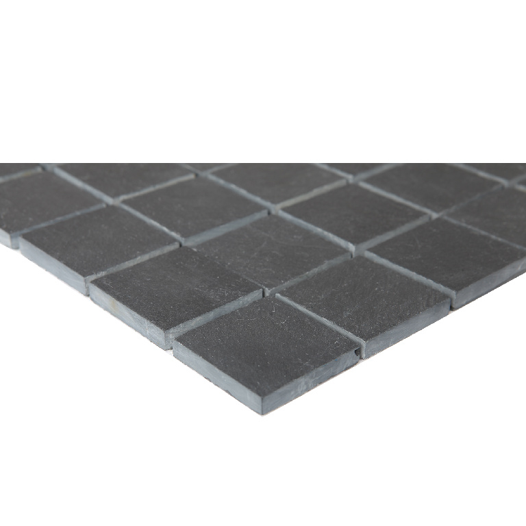Mozaic interior GOODHOME Slate, piatra naturala, 30.4 x 30.3 cm, antracit