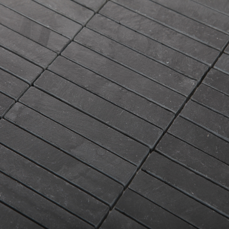 Mozaic interior, antracit, piatra naturala, patrat, 30.4 x 30.3 cm x 10 mm GoodHome Slate