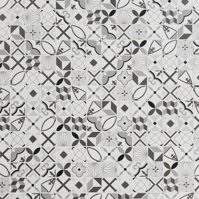 Mozaic interior GOODHOME Hydrolic, 30 x 30 cm x 10 mm, alb-negru