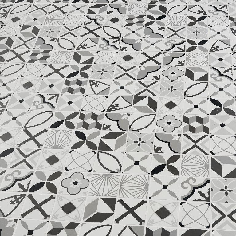 Mozaic interior GOODHOME Hydrolic, 30 x 30 cm x 10 mm, alb-negru