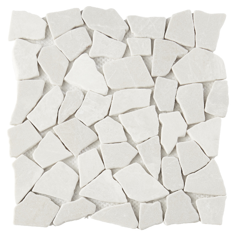Mozaic ceramic decorativ GoodHome Bohai, 31.5x31.5 cm, gri deschis