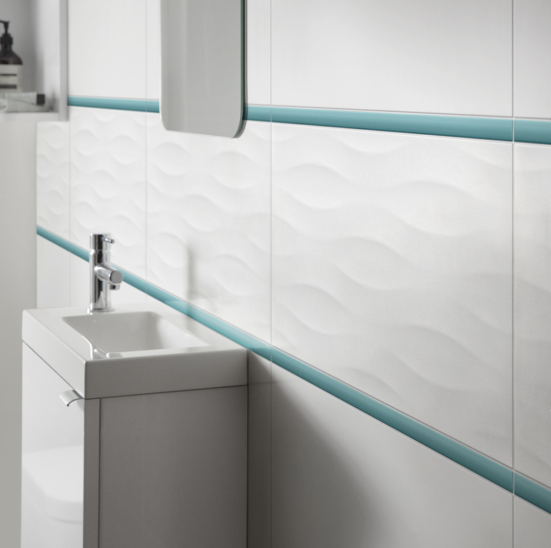 Mozaic interior, albastru, sticla, dreptunghiular, 2 x 60 x 8 mm GoodHome Palmi