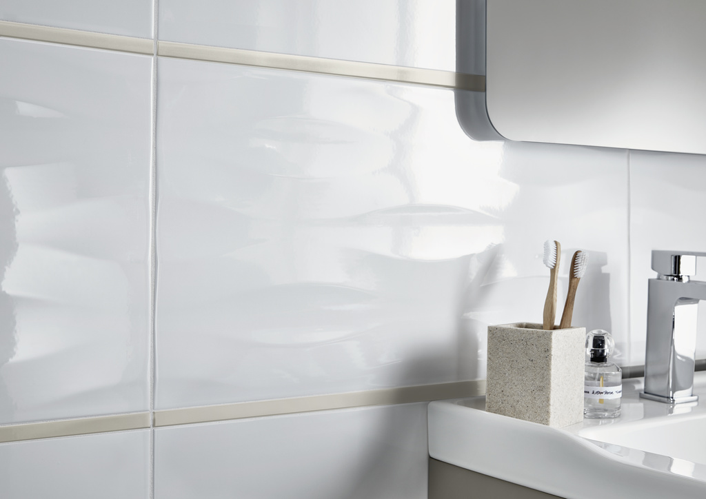Mozaic interior, gri, sticla, dreptunghiular, 2 x 60 x 8 mm GoodHome Palmi