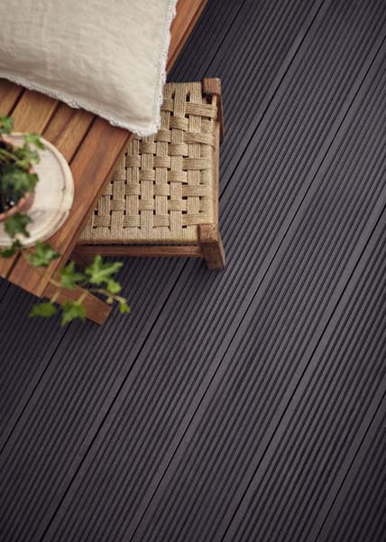 Dusumea pentru terasa KLIKSTROM Premium, 220 x 14.5 x 2.1 cm, WPC, gri antracit
