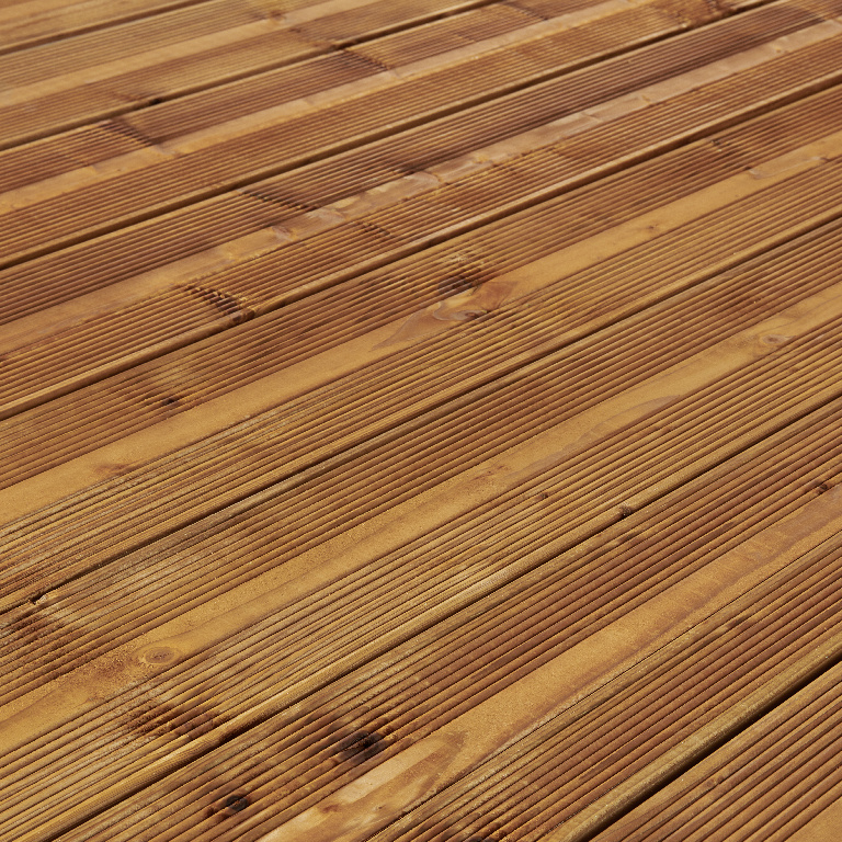 Dusumea pentru terasa GOODHOME, 240 x 14.4 x 2.7 cm, acoperire 0.35 mp, lemn de pin, maro