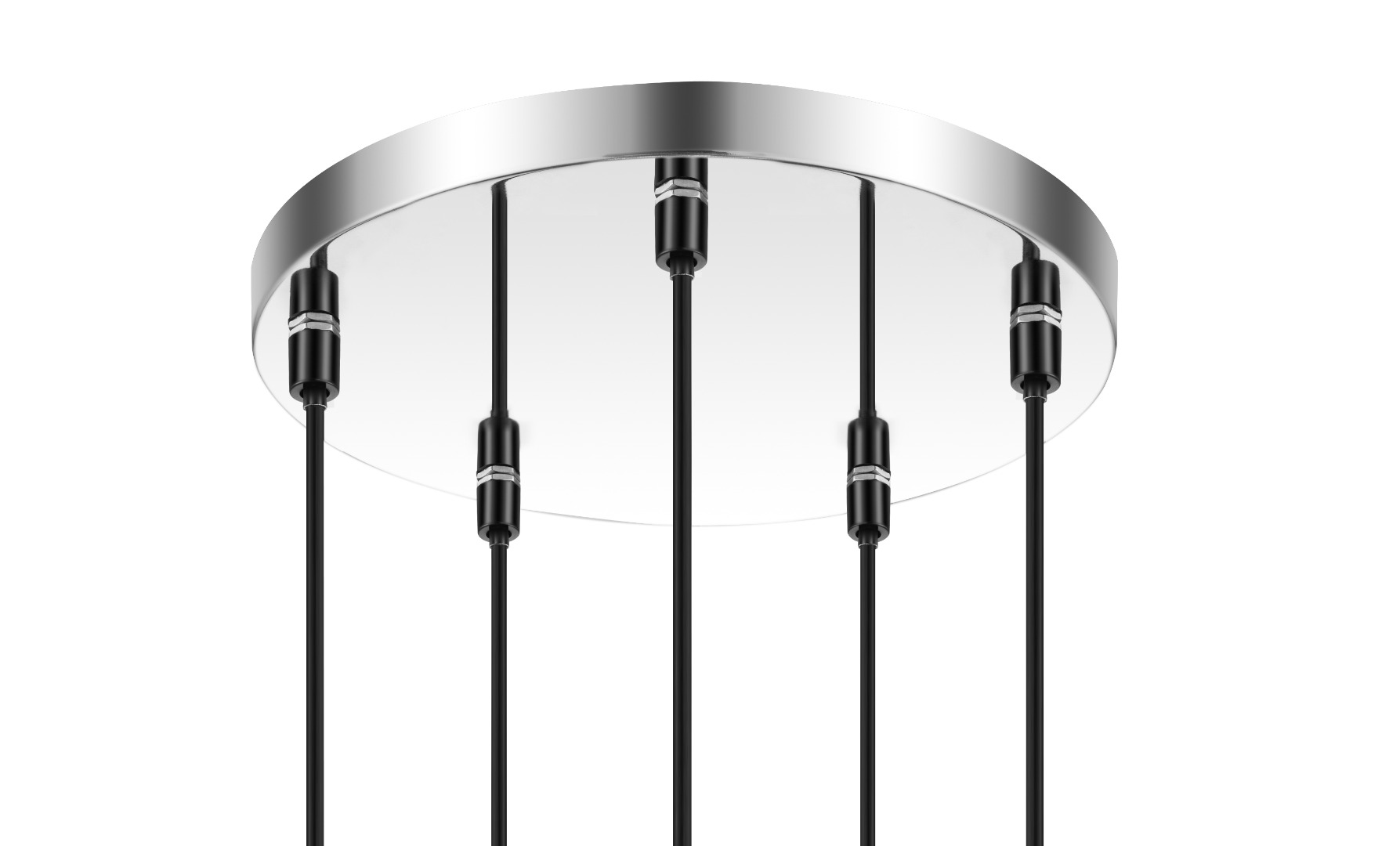 Lustra tip pendul, Argintiu, 28 W, 5 x E14 GoodHome Roccheta