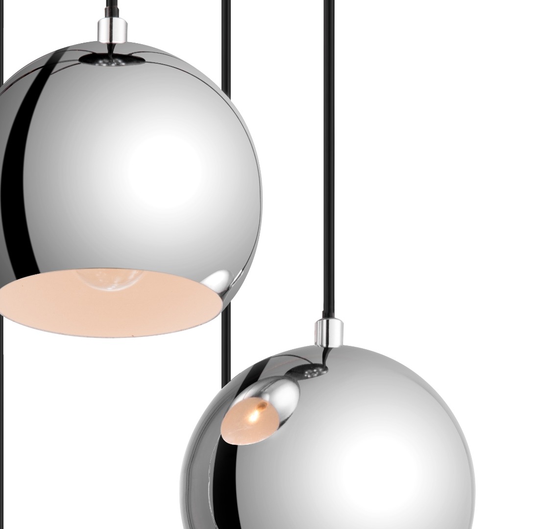 Lustra tip pendul, Argintiu, 28 W, 5 x E14 GoodHome Roccheta