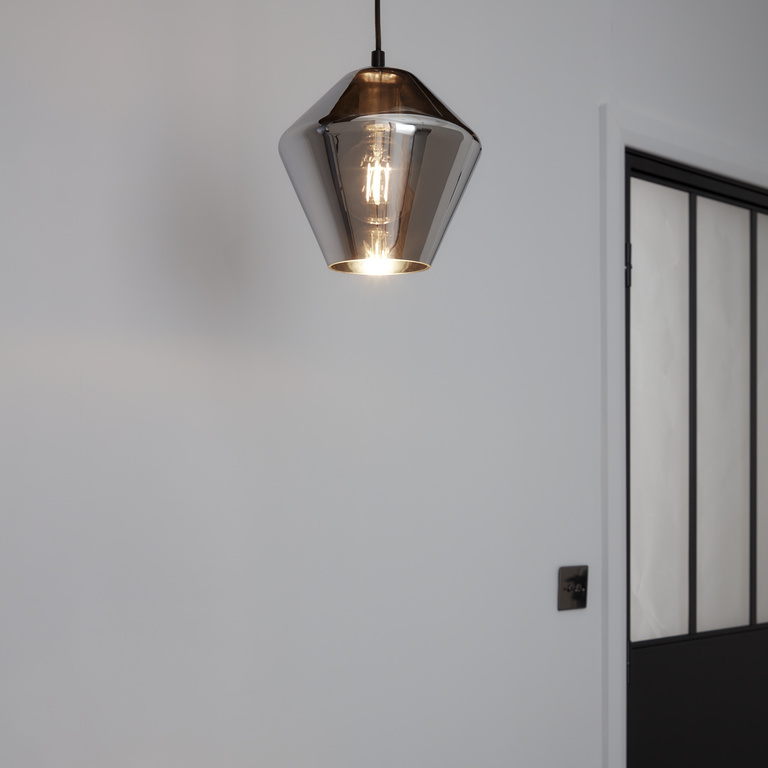 Lustra tip pendul, Transparent, 28 W, 1 x E27  GoodHome Flachee