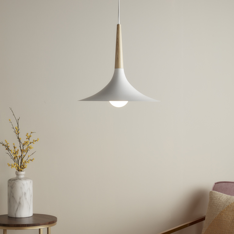 Lustra tip pendul, Alb, 42 W, 1 x E27 GoodHome Arraqis