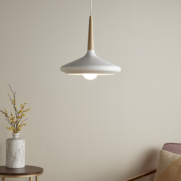 Lustra tip pendul, Alb, 42 W, 1 x E27  GoodHome Arraqis
