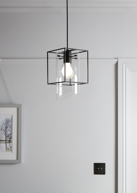 Lustra tip pendul, Negru, 42 W, 1 x E27 GoodHome Daluiz