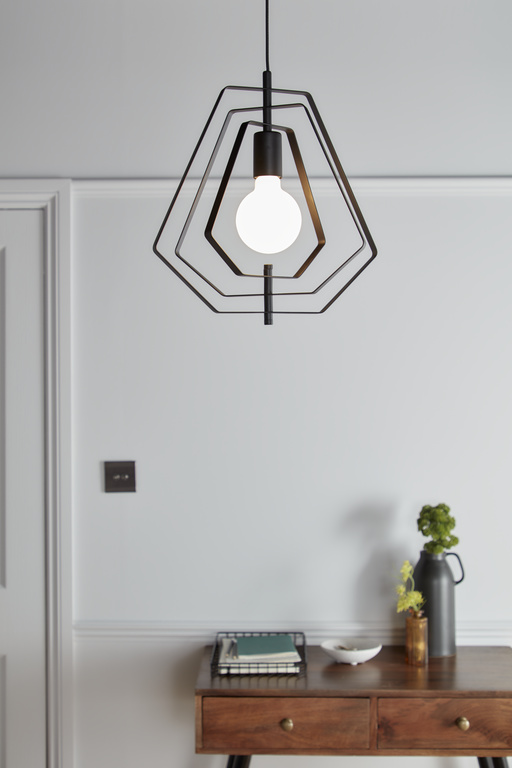 Pendul, negru, 1 x 42 W GoodHome Nedoki