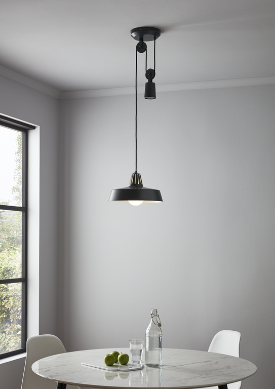Lustra tip pendul, Negru, 60 W, 1 x E27  GoodHome Yarra