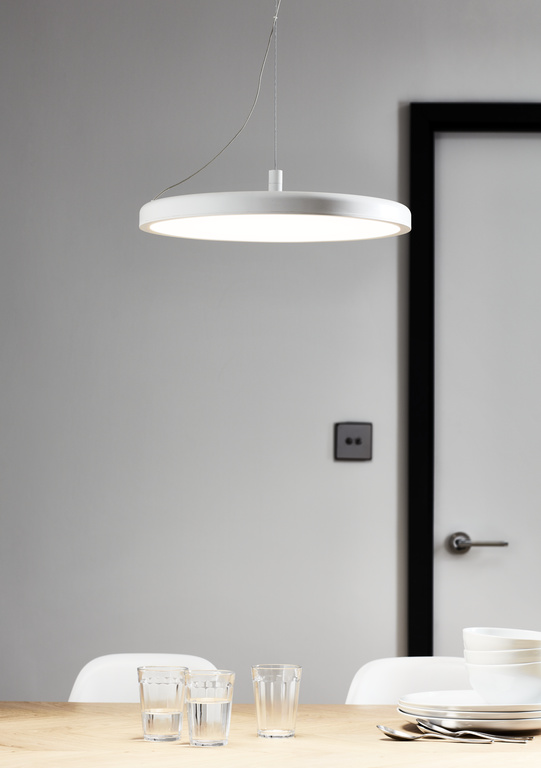 Lustra LED GoodHome Azagny, 25.5W, 2200lm, 3000K, alb