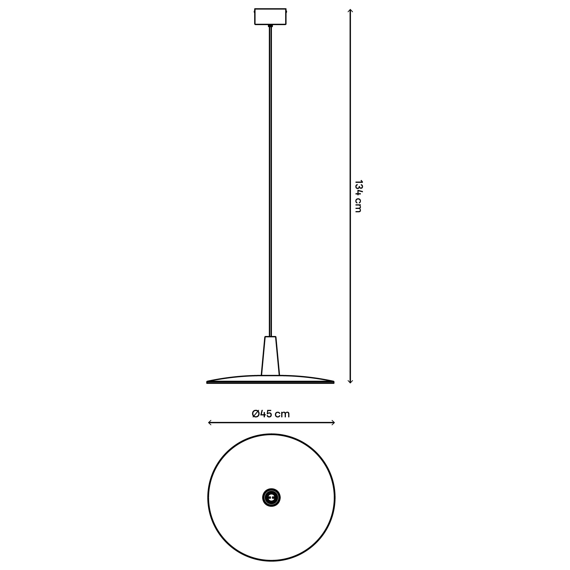 Pendul GOODHOME Hibonit, E27, negru