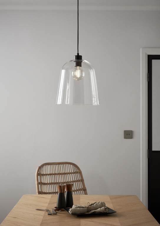 Lustra tip pendul, Transparent, 42 W, 1 x E27  GoodHome Calume