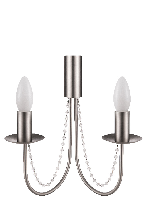 Aplica incandescenta GOODHOME Suhel, 56W, E14,1P20, argintiu