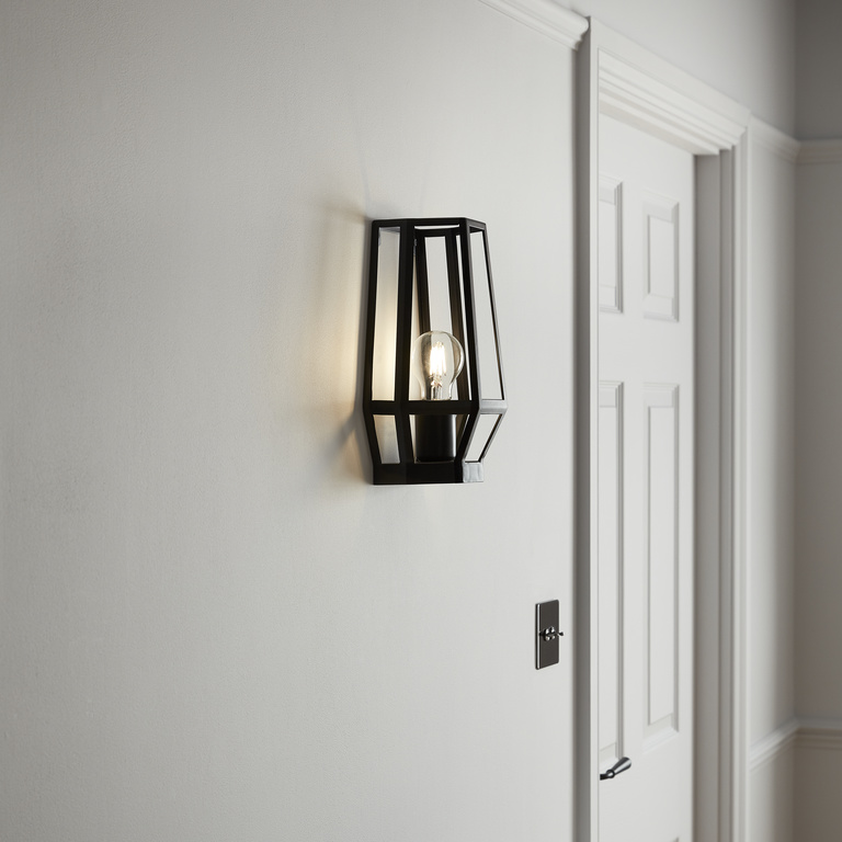 Aplica incandescenta GOODHOME Nantan, 10W, E27, IP20, negru