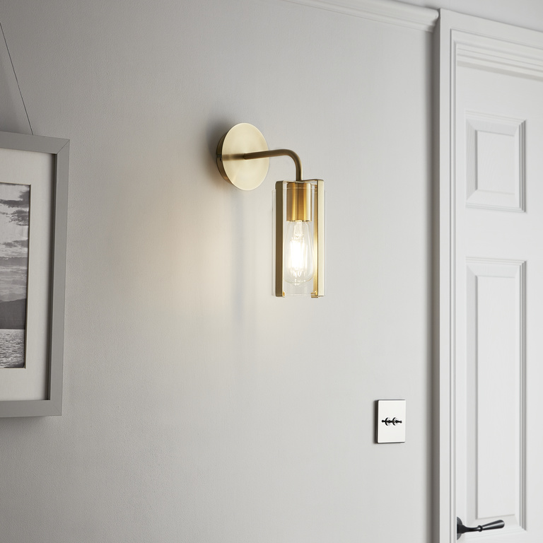 Aplica incandescent GOODHOME Saiph, 60W, E27, IP20, auriu