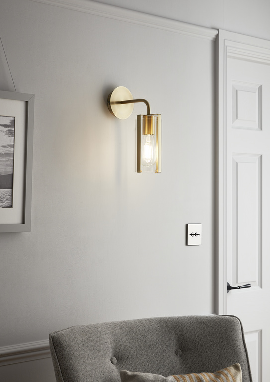 Aplica incandescent GOODHOME Saiph, 60W, E27, IP20, auriu