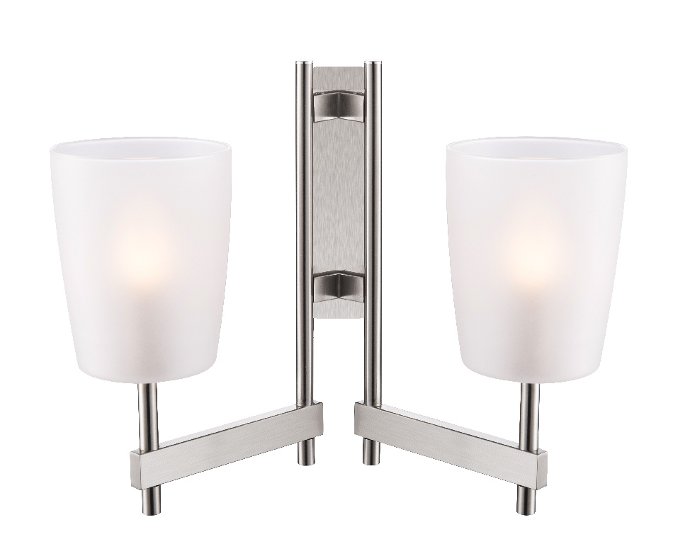 Aplica dubla Quadryx GOODHOME, E14, 28W, IP20, alb/argintiu