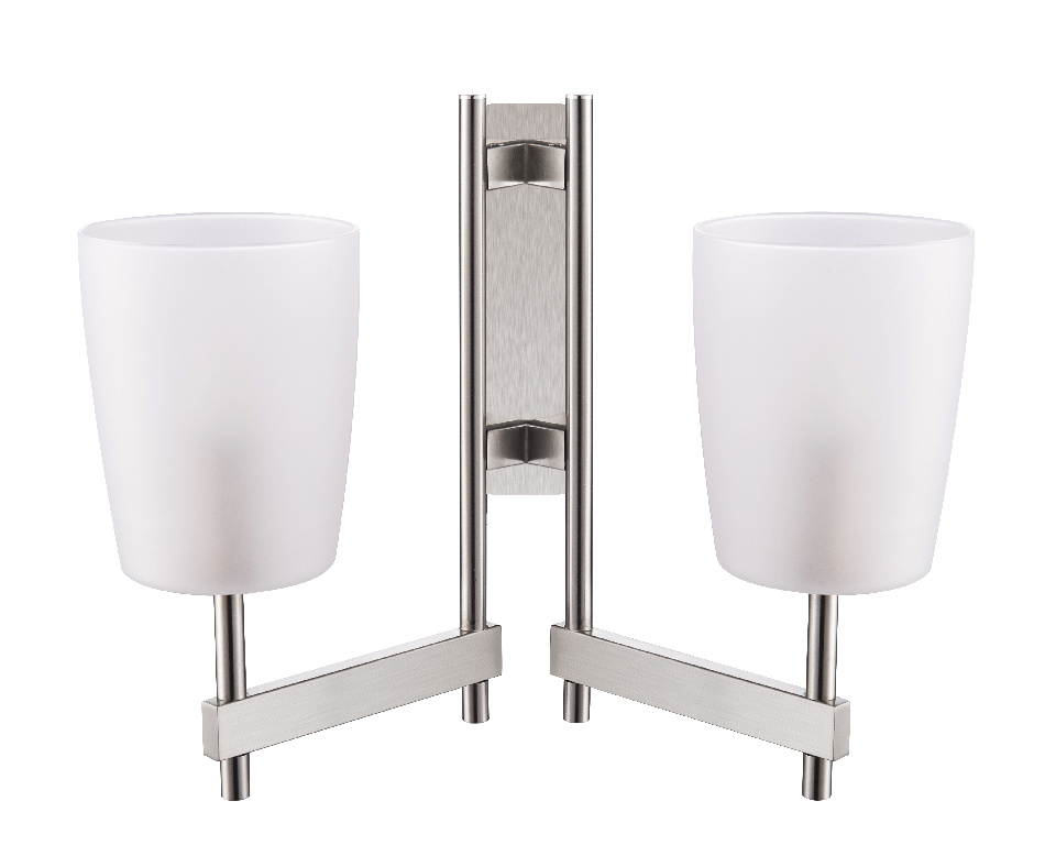 Aplica dubla Quadryx GOODHOME, E14, 28W, IP20, alb/argintiu