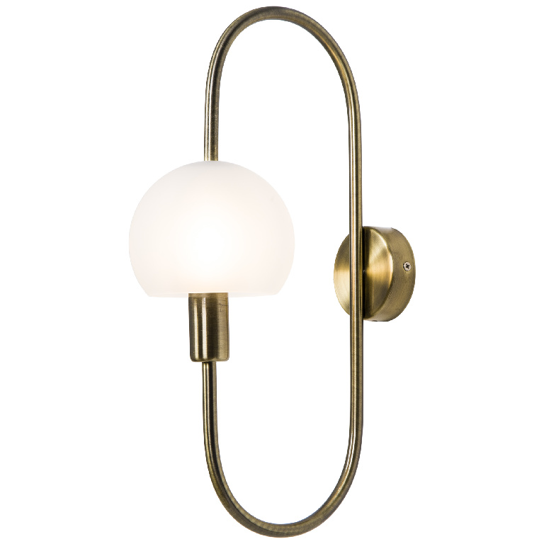 Aplica de perete GOODHOME Gammont, bec incandescent, E14, 28W, auriu