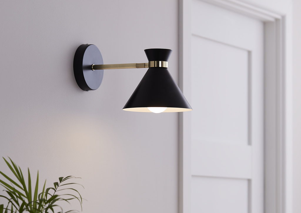 Aplica incandescenta GOODHOME Apennin, 28W, E27, IP20, negru