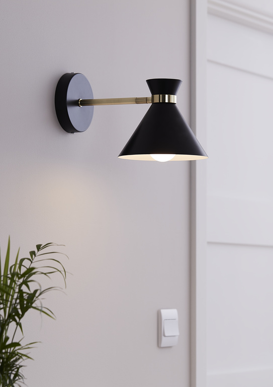 Aplica incandescenta GOODHOME Apennin, 28W, E27, IP20, negru