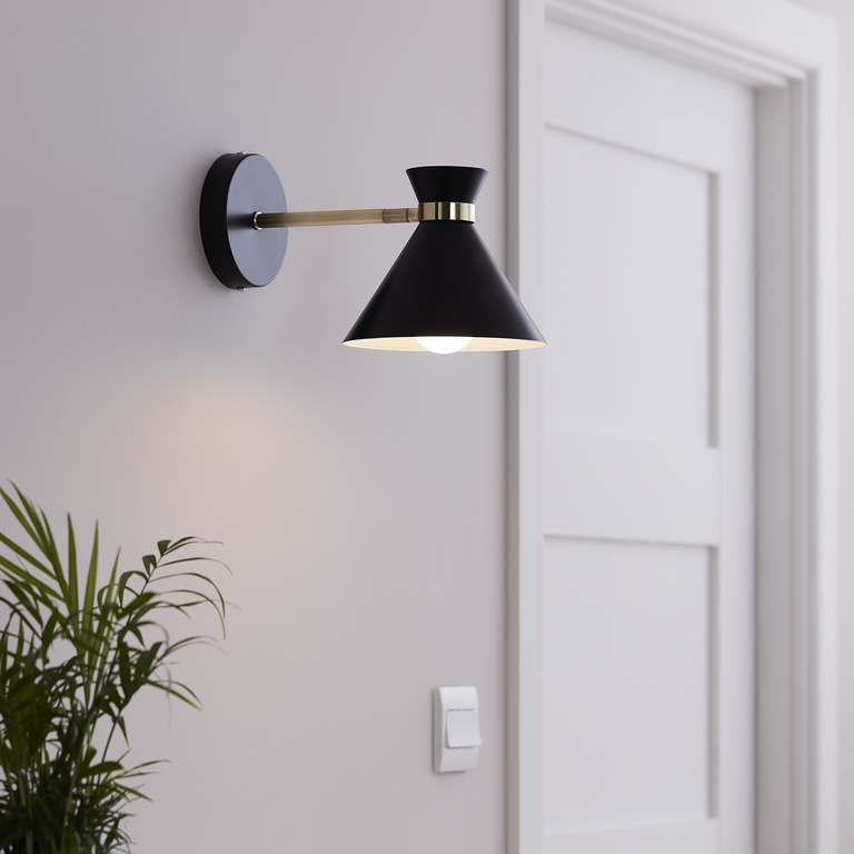 Aplica incandescenta GOODHOME Apennin, 28W, E27, IP20, negru