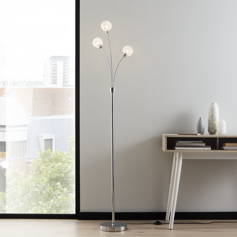 Lampadar Argintiu, G9, 40 W, 165 cm  GoodHome Phaidros
