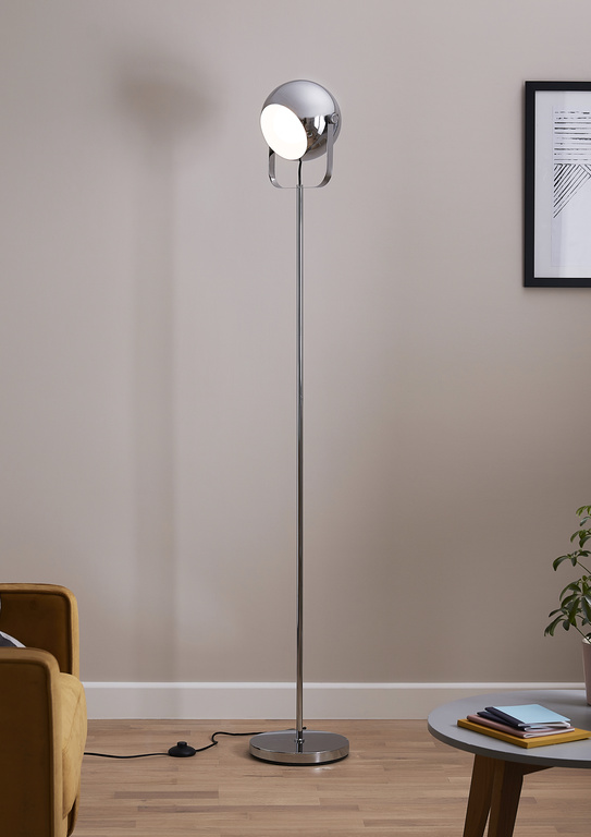Lampadar GOODHOME Roccheta, 42W, E27, argintiu