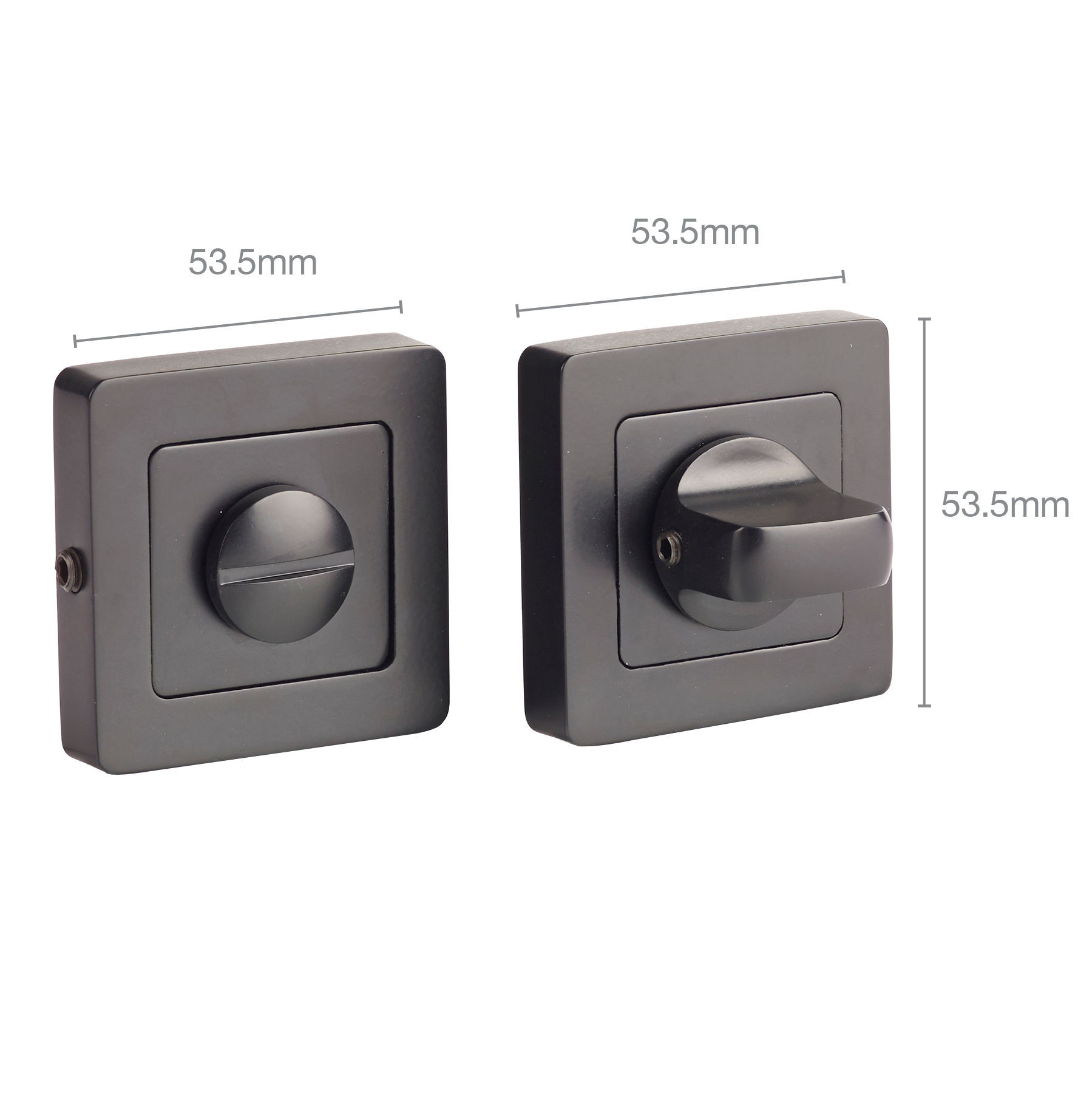 Set manere, rozete butoni, aluminiu, negru, usi de interior Yale Verona